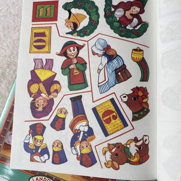 Vtg 1994 The Twelve Days of Christmas Jesus Sticker Book Landoll's Lot 5 - Picture 5 of 5